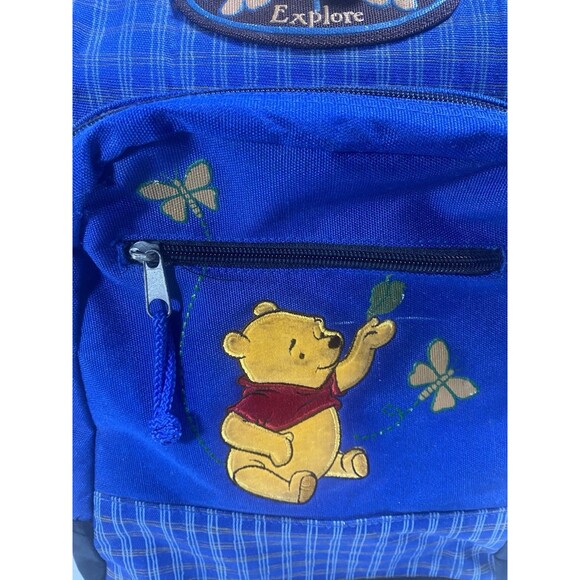 Vintage Disney Winnie the Pooh Blue Backpack 18” Discover Explore main image 5